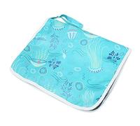 Acouto Baby Diaper Changing Mat Multifunctional Infant Nappy Pad Urine CoversGreen Geometry and Clean from Easier Help Diaper Up Than Your Will Safe Baby (Green Jellyfish)
