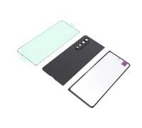 Acouto Back Glass Cover Replacement Housing Door and Front Outer Lens Glass Screen Replacement for Z Fold 3 5G F926 Pre Installed Camera Lens Adhesive Silver Back Cover Front Door (Black)