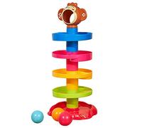Acouto Ball Drop and Roll Swirling Tower Safe Bright Colors Educational Sensory Training Home Baby Ball Drop Toys for Toddler and How Top Rotates the Place Easy It and Simply the