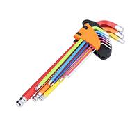 Acouto Ball End of The Key Key Set Tools Long-Sleeved Tools Chrome Steel for Industrial Repairs 1.5-10 Mm
