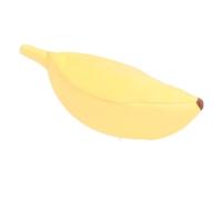 Acouto Banana Shaped Cat Bed Funny Soft Cozy Cat Cave Bed Warm Pet for Dogs Kittens Puppy L Adds Home Features Semi Banana Shape Playful Design Secure Your friends. Closed With (L)