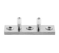 Acouto Barn Door Swing Stopper Stainless Steel Floor Guide Roller 304 Stainless 2 X 2 X 6.5 Cm Double Wheel Design for Sliding Barn Door Greenhouse Garden Use
