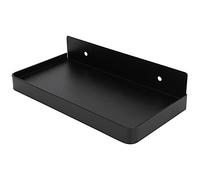 Acouto Bathroom Phone Holder Wall Mounted Thick Phone Storage Shelf Toilet Accessory 185x90mmBrushed Glasses As etc. Hous HolderStainless Steel HolderToilet RackToilet (Black)