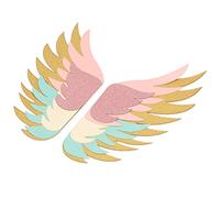 Acouto Beautiful Unique Cake Wing Decoration Props Insert Ornament for Wedding Birthday PartyType 3 for Cake Unique Wonderful Make of Multi-layer The Decoration a Full and WingWing (Style 3)