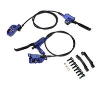 Acouto Bicycle CNC Double -page Oil Brake Hydraulic Disc Brake for Leisure, Improved Performance, Front 800 -Mm Tube with 1450 Mm, Fits the Most, Noiseless Pad (Blue)