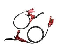 Acouto Bicycle CNC Double -page Oil Brake Hydraulic Disc Brake for Leisure, Improved Performance, Front 800 -Mm Tube with 1450 Mm, Fits the Most, Noiseless Pad (Red)