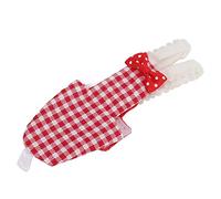 Acouto Bird Diapers Nan Large Red Plaid, Cotton Material, Adjustable Strap for Macaws and Budgies, 20x10cm Comfortable Inner Pocket Design (S Red Plaid)