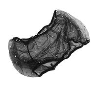 Acouto Birdcage Mesh Birdcage Accessories Covers with Star and Moon Decor Etc From the Also T MeshBirdcage CoversCage Seed CatcherDust-Proof MeshCage Skirt (Black)