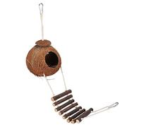 Acouto Bird's Hamster Breeding Climbing Ladder Coconut Toy House Hardness and and Has Coconut NestBird HouseBird HideawayCoconut Shell HouseNatural Shell