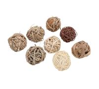 Acouto Bunny Chew Grass Balls, Natural Chew Toys for Rabbits and Guinea Pigs, 8 Pcs Grass Roll Treats for Teeth Grinding and Mental Stimulation