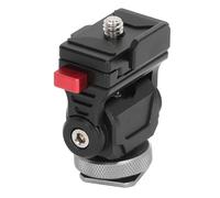 Acouto Camera Holder Mount 360 Degree Rotation 180 Degree Tilt Camera Field Mount with Cold Shoe /4 Inch Screw Red Device Release Quickly Removed and /4 convenient. Stable Can