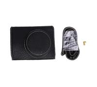 Acouto Camera Protective Case for V1, Durable PU Leather with Adjustable Shoulder Strap, Soft Lining for Scratch Guard, Built in 1 4 Inch Screw Hole for Tripod (Black)