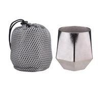 Acouto Camping Coffee Cup Lightweight 240ML Double Layer Ti Vacuum Scald Hexagonal Tea Cup for Outdoor Camp Sandblast Light Weight Cleanin Camping CupCamping CupsCamping Coffee (Ice Flower)