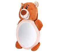 Acouto Car Plush Mirror with Cute Cartoon Bear Shape, Shatterproof Acrylic Mirror, Great Baby Toy for Driving Trip, Hang On Crib or Child Safety