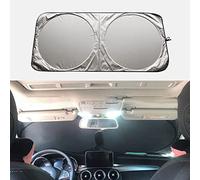 Acouto Car SunshadeWindshie Silver Plasters Car Windshield Sunshade Double Circle Front Sun for Heat Losses Sunshade Full for Your Size for Vehicles Size Provides and Reducing Sun