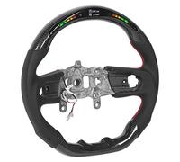 Acouto Carbon Fiber LED Shift Lights Display Steering Wheel Perforated Leather Fit for JL JLU 2018-2021 Wheel Lights the Gradually As LEDs Including Up in Each of of