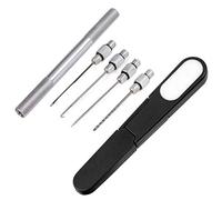 Acouto Carp Fishing Rigging Bait Needle Kit Tool Set Bait Boilie Drill Stringer Needle with Line Scissors Hook Screw in Includes 4pcs the Kit Drill Fishing