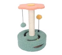 Acouto Cat Scratching Post Sisal Stable Interactive Cat Catching Post Tree Tower with Bell for Jumping Sleeping Relaxing Yellow the Scratching Built PostCat (Pinkish)