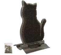 Acouto Cat Self Groomer Cat Wall Corner Rubbing Post Massager with Base and Catnip for Indoor Kitten and Small Dog Made of PE Safe Shed Self GroomerCat Face ScratcherCat Wall Corner