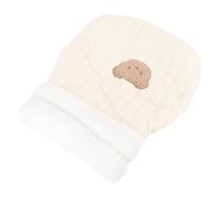 Acouto Cat Sleeping Bag Soft Warm Cozy Enhanced Comfort Foldable Enclosed Cat Dog Sack Bed for Home Indoor Travel White L with Design Enhanced The Bag Cozy and Warm Plush feel. (M)