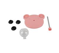 Acouto Cat Treat Dispenser Toy Plastic Cute Bear Shape Leaky Food Circle Ball Track Feeder Toy with Spring for Cat Gifts Blue the Curiosity Them with Leaky Encouraging to (Pink)