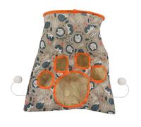 Acouto Cat Tunnel Toy Collapsible 3 Layers Pet Tunnel with Plush and Folding Plush for PetsFawn Pattern Play a the F Cat ToyRing TunnelCollapsible TunnelRing (blue hedgehog)