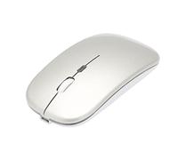 Acouto Chargeable 1600DPI Color Backlight Game with Receiver for Laptop ComputerGold the Battery and Spe Mouse2 4G MouseGaming MouseWireless Gaming MouseLaptop MouseOffice (Silver Gray)