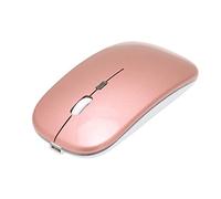Acouto Chargeable 1600DPI Color Backlight Game with Receiver for Laptop ComputerGold the Battery and Spe Mouse2 4G MouseGaming MouseWireless Gaming MouseLaptop MouseOffice (Rose Gold)