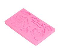 Acouto Chcolate Silicone Mold Food Grade Materials Easy to Demold Various Flowers Shapes Cake Resin Mold for DIY Dessert50-2304 Pink Such Pudding Make Cream Brownie Multi Ice Cake (50-2304 Pink)