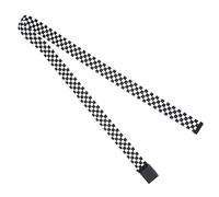 Acouto Checkered Belt Can Be Fixed Untie Easily Cuttable Black White Grid St for Clothing Decoration Checkered BeltWeb Belts BeltCheck Ble the Pull It Metal