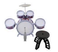 Acouto Children Set Different Thickness Excellent Voice Improve Creativity Practice Kit and Provide Stool Complete Set Package a Jazz Large Cymbals Children
