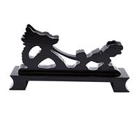 Acouto Chinese Dragon Sword Stand Samurai Katana Holder Wakizashi Display with High Density Resin Solid Wood for Home Decoration Sword Knife Flute