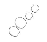 Acouto Chrome Gauge Cluster Dashboard Bezel Rings Trim Dial Rings Bezel Speedometer Frame Replacement for E46 1999-2006 a Time Last Fit E46 Chromed Made 4pcs for Chrome ABS Will
