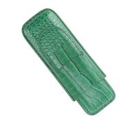 Acouto Cigar Case Holder Soft Leather Portable Wear Proof Vintage Cigar Humidor for Birthday Material Tight The T Case HolderLeather CaseCigar HolderVintage (Green)