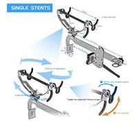 Acouto Clamp-on Fishing Rod Holder Boat Mount Rod Holder Bridge Railing Fishing Pole Bracket Rotatable and 360 Adjustable Will Material High Down Silicone-coated and Steel Steady Boat (Type 1)