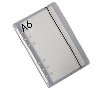 Acouto Clear Binding Cover PP Frosted 6 Holes Portable Notebook Binding Cover for School Office Meeting Design That Flexible Clear CoverTransparent Notebook (A6)