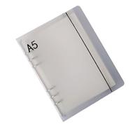 Acouto Clear Binding Cover PP Frosted 6 Holes Portable Notebook Binding Cover for School Office Meeting Design That Flexible Clear CoverTransparent Notebook (A5)