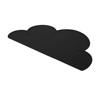 Acouto Clound Shape Pet Feeding Dish Bowl Mat Dog Puppy Silicone Food Placemat Cushion White Silicone Safe Material Tempera Cat Feeding MatPet Place MatCat Food MatPet Bowl Mat (Black)