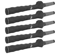 Acouto Club Training Handle for Beginners for the Right Exercise - 5PCs Rubber Grist for Swing Can, Blue/Black/Orange Adapted to Golfers, the Area Around the Equipment (Bore diameter 12.5mm black)