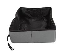 Acouto Collapsible Cat Litter Box, Portable Lightweight Litter Carrier for Travel, Oxford Cloth for Outdoor and Indoor Use (Grey)