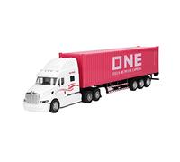 Acouto Container Truck Model 48 Vivid Exquisite Beautiful Decorative Toy Ornament for 3 Years OldGreen Truck Model Vivid an Container ModelContainer ToyTruck ModelSimulation (Pink)