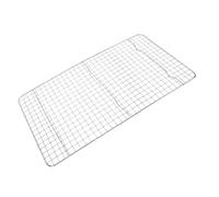 Acouto Cooking Drying Rack Nonstick Thick Wire Oven Cookie Pan, Stainless Steel Heavy Duty Baking Rack for Roasting and Grilling, 18.1x9.8in Cooling Holder for Home Kitchen (Silver)