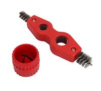 Acouto Copper Pipe Cleaner Kit Copper Pipe Cleaner Thick and Handle Reamer Kit, Excellent Efficiency on Both Sides, Plastic and Alloy Steel, Multipurpose Use, with Abrasion