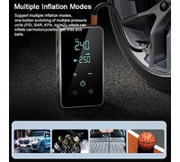 Acouto Cordless Car Pump 150PSI Touchscreen Portable Electric Tire Inflator with LED Light Pressure Detection Auto-Off Function Storage Bag for Car Motorcycle Tires Balls Lightweight