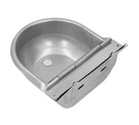 Acouto Cow Automatic Waterpot Stainless Steel Float Ball Clamshell Unified Management Cattle Drinking Bowl for Cattle