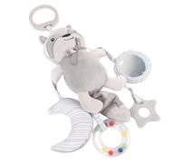Acouto Crib Hanging Rattles Toy Soft Cute Cartoon Animal Clamp/Holder On Stroller Toy Plush for Infant Gray an Adorable Design B Crib Hanging Rattles ToyBaby Stroller ToyInfant Plush