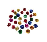 Acouto Crinkle Ball Lightweight Pet Pet Crinkle Ball Toy, Lightweight Soft Plastic for Cats, 30 Pack Multi-Color for Playing and Exercising