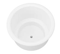 Acouto Cup Drink Holder with Drain Hole Easy to Recessed Drink Holder for RV Yacht Truck White The Cup on Be Dashboard HolderCup HolderDrop in HolderRecessed (White)