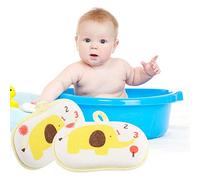 Acouto Cute Elephant Pattern Cotton Bath Brush Shower Sponge Washing Rubbing Accessory () Your Baby's Layer Pr Bath BrushShower SpongeBaby BrushBody WashingBath Brush Shower Sponge (Yellow)