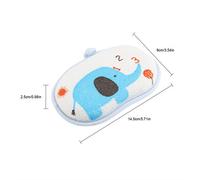 Acouto Cute Elephant Pattern Cotton Bath Brush Shower Sponge Washing Rubbing Accessory () Your Baby's Layer Pr Bath BrushShower SpongeBaby BrushBody WashingBath Brush Shower Sponge (Blue Elephant)